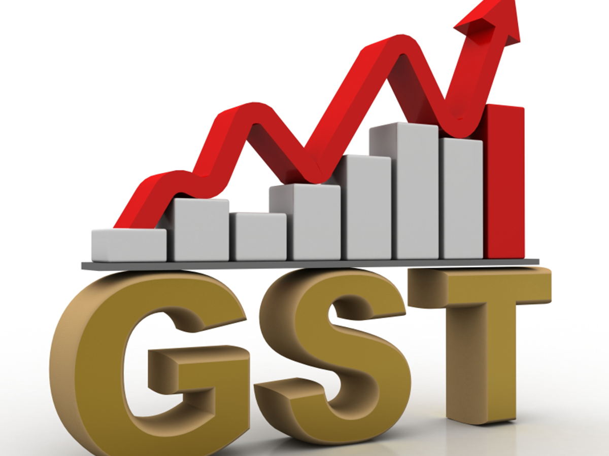 Illustration of a family benefiting from GST-free health and life insurance policies, with a calculator showing savings.
