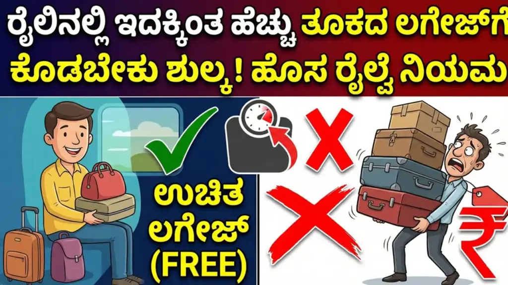 Indian Railways passengers checking luggage weight at station platform