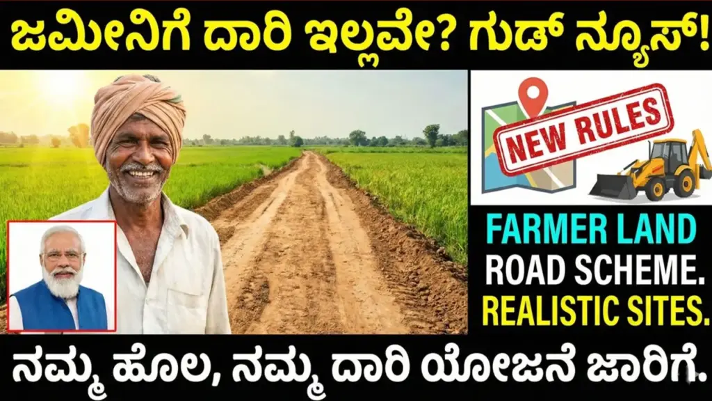 Karnataka farmers accessing fields via new road under Namma Hola Namma Dari scheme